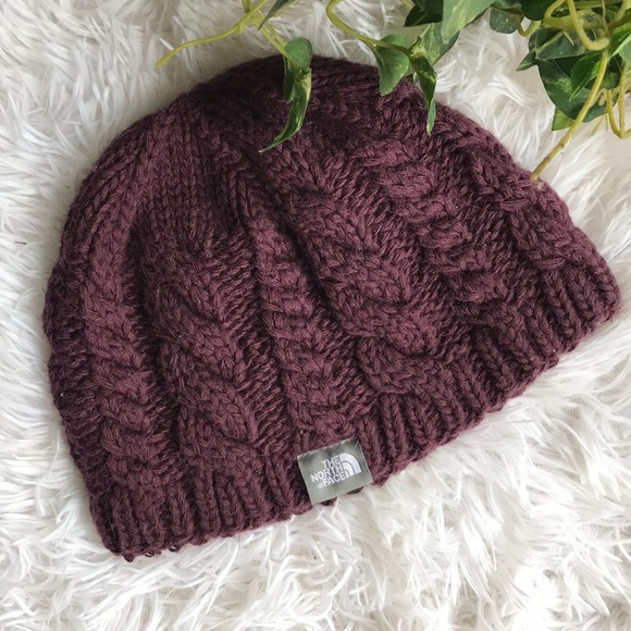 north face cable beanie